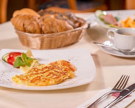 Eigericht zum Frühstück im Hotel Stoiser Graz